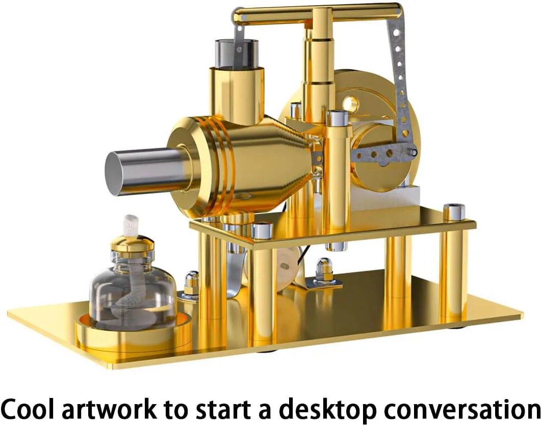 Stirling Engine Assembly Model Kit, ENJOMOR Metal Balance-Style Engine Model Set