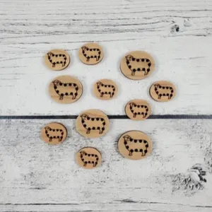 Stitchable Sheep Buttons