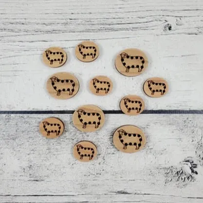 Stitchable Sheep Buttons