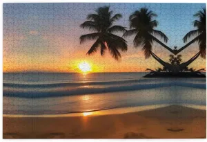Sunset Beach Wooden Puzzle 1000 Pieces (Horizontal), to Train Thinking and Hands-on Skills