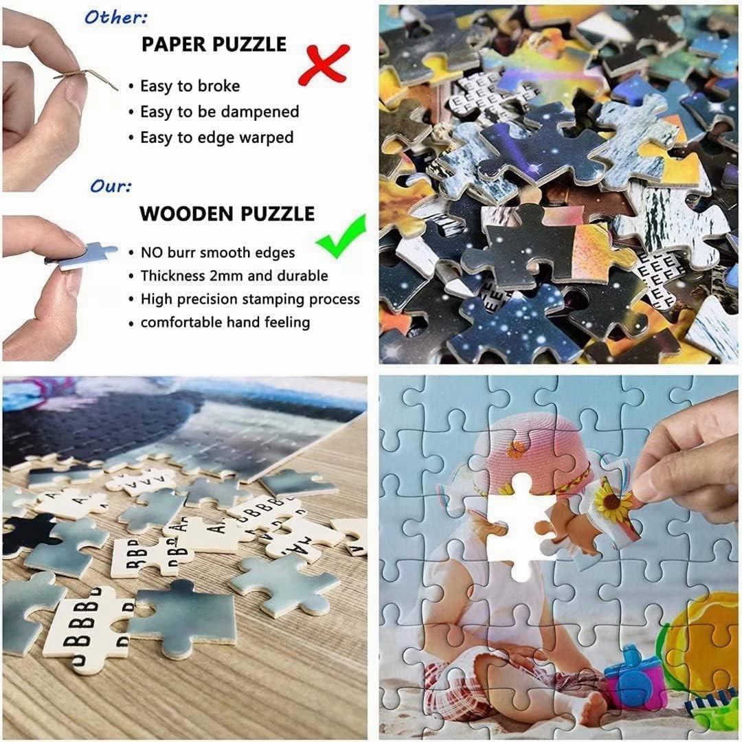 Sunset Train Theme Wooden Puzzle for Home Decor DIY Fun Game Family Educational Games Toys Gifts Wooden Puzzle 1000 Pieces