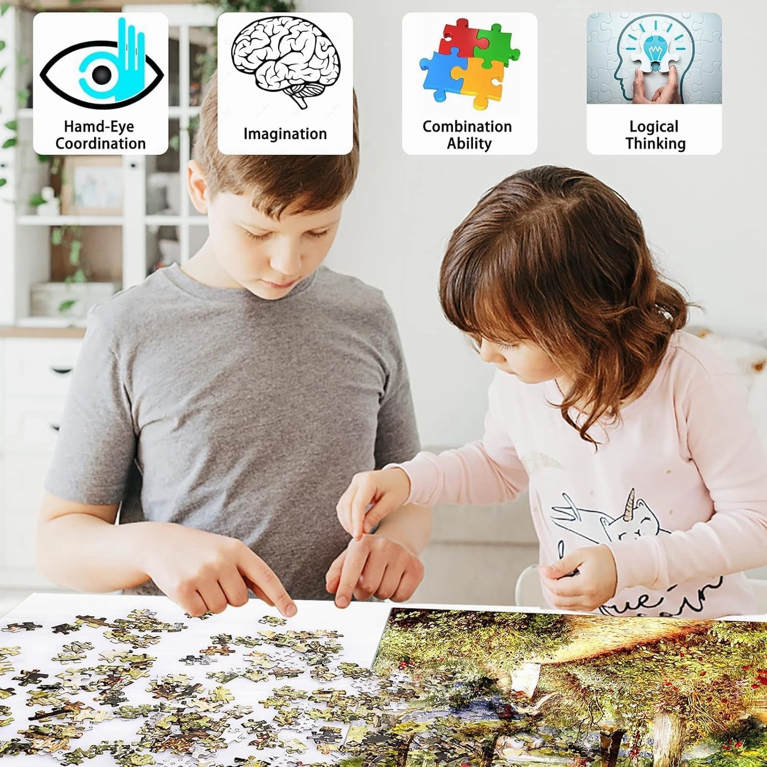 Sunset Train Theme Wooden Puzzle for Home Decor DIY Fun Game Family Educational Games Toys Gifts Wooden Puzzle 1000 Pieces