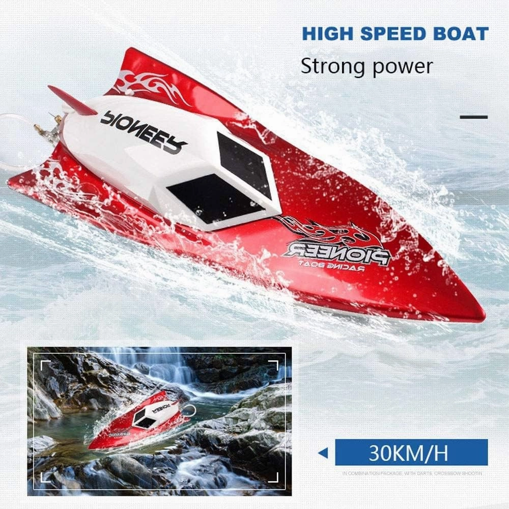 Super Large Remote Control Boat High Speed Racing Rowing Low Voltage Alarm Cooling System RC Boat Summer Outdoor Water Toys Gifts for Children and Adults 30KM/H Per Hour