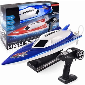 Super Large Remote Control Boat High Speed Racing Rowing Low Voltage Alarm Cooling System RC Boat Summer Outdoor Water Toys Gifts for Children and Adults 30KM/H Per Hour