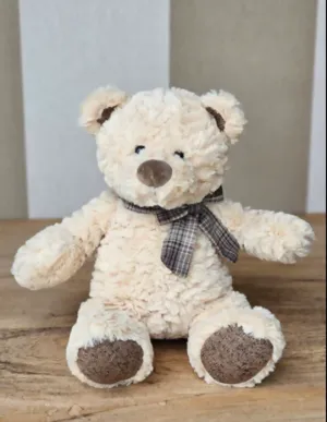 Susarts handmade Biege teddy Bear with ribbon ''Genny''
