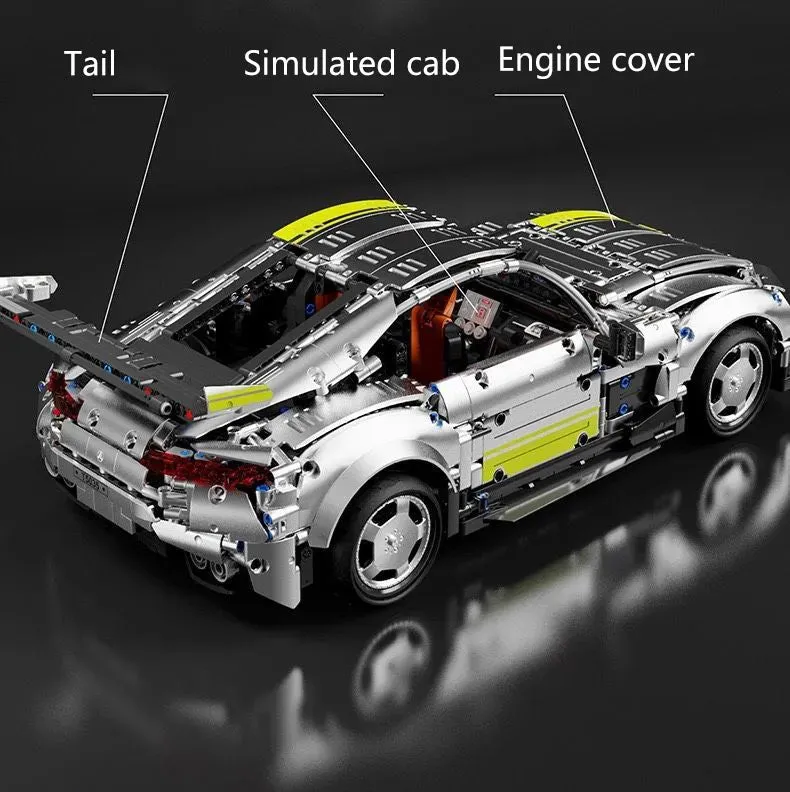 Tech MOC APP RC AMG GT Super Racing Car Bricks Toys T5035
