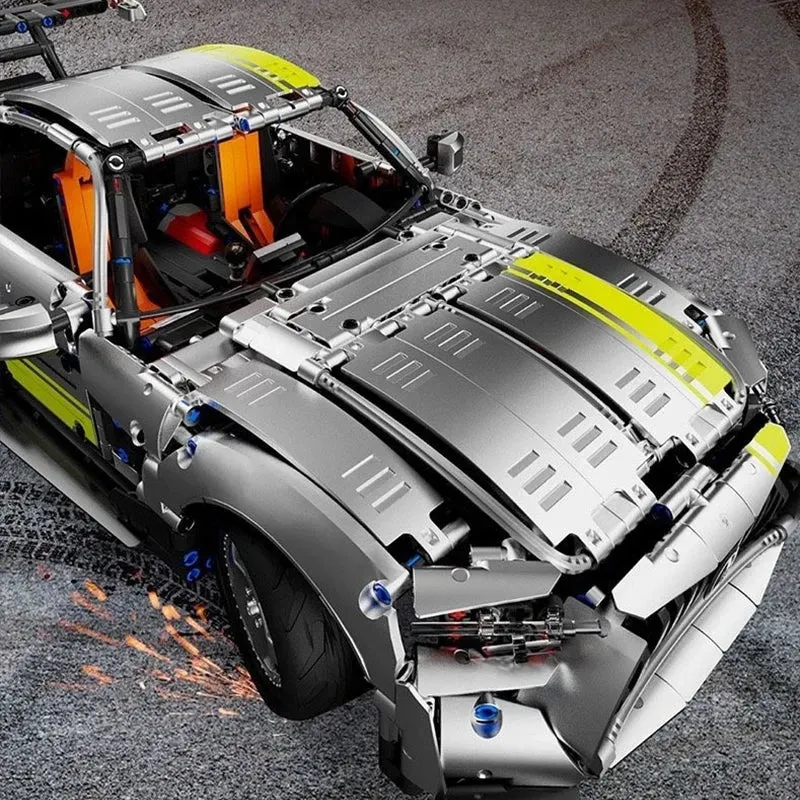 Tech MOC APP RC AMG GT Super Racing Car Bricks Toys T5035