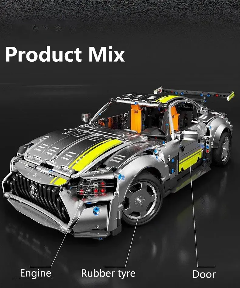 Tech MOC APP RC AMG GT Super Racing Car Bricks Toys T5035