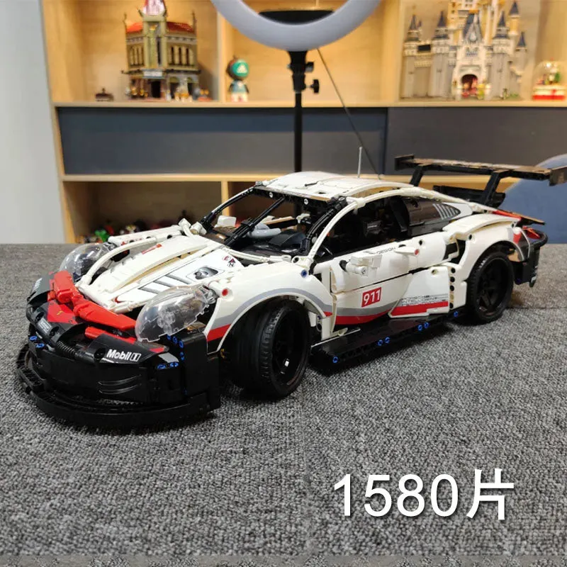 Tech MOC Porsche 911 RSR Racing Sports Car Bricks Toy 20097