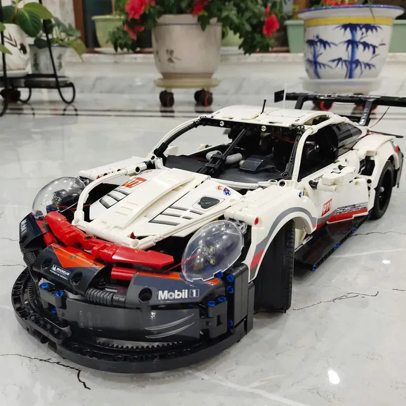 Tech MOC Porsche 911 RSR Racing Sports Car Bricks Toy 20097