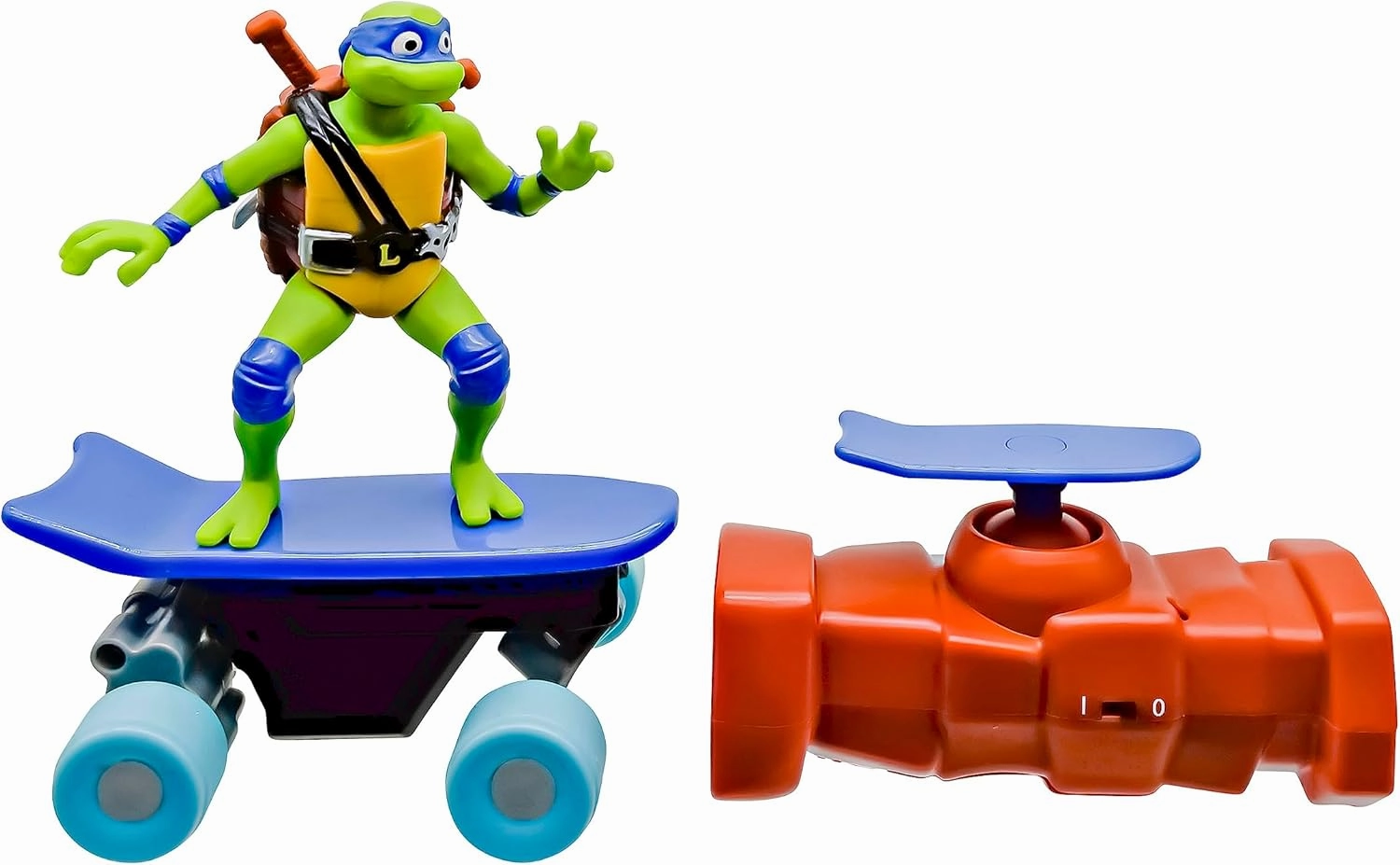 Teenage Mutant Ninja Turtles Toy, Leonardo Half Pipe RC Skate Vehicle, 2.4 GHz Skateboard Controller, Mutant Mayhem TMNT Remote Control Toy for Kids, Ages 3 