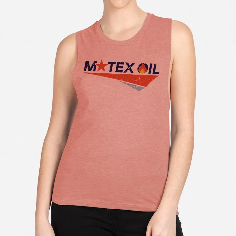TeesAndTankYou Motex Oil Logo Women's Muscle Tank