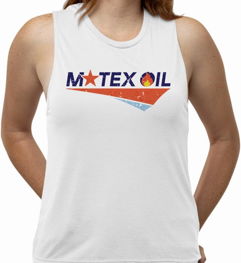 TeesAndTankYou Motex Oil Logo Women's Muscle Tank