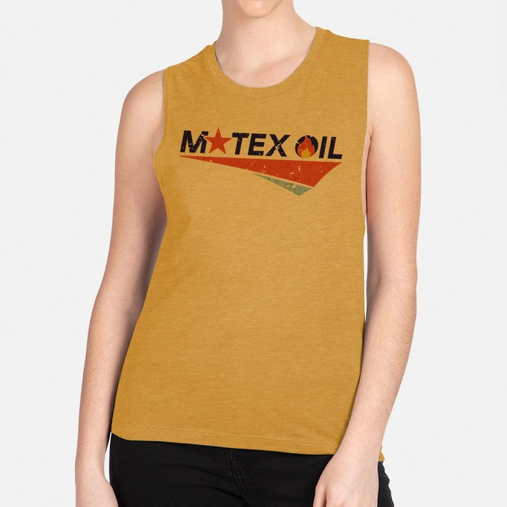 TeesAndTankYou Motex Oil Logo Women's Muscle Tank