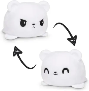 TeeTurtle - The Original Reversible Bear Plushie - Polar Bear - Cute Sensory Fidget Stuffed Animals That Show Your Mood