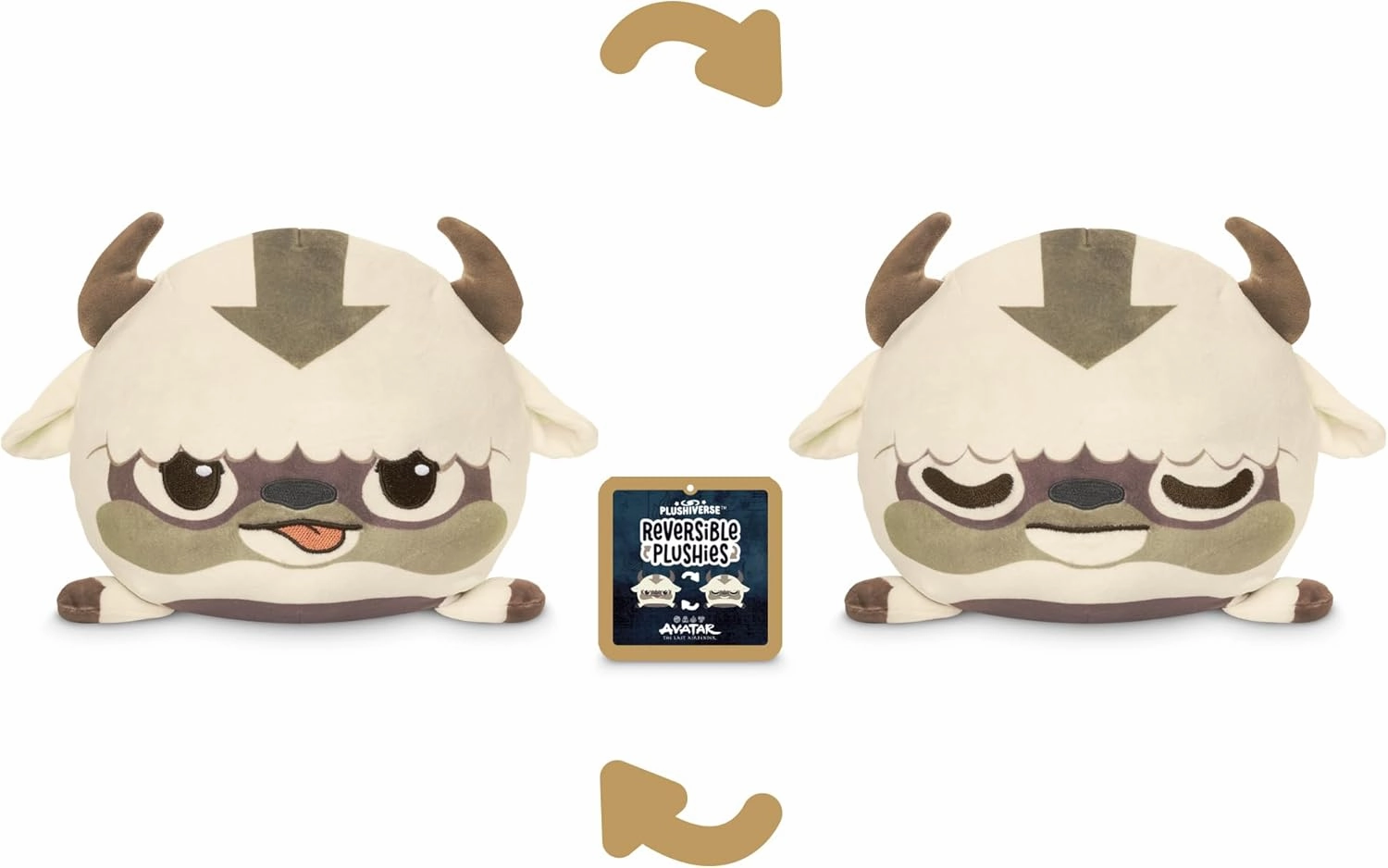 Teeturtle Avatar: The Last Airbender Reversible 6" Appa Plushie - Cute Kawaii Soft Stuffed Animal