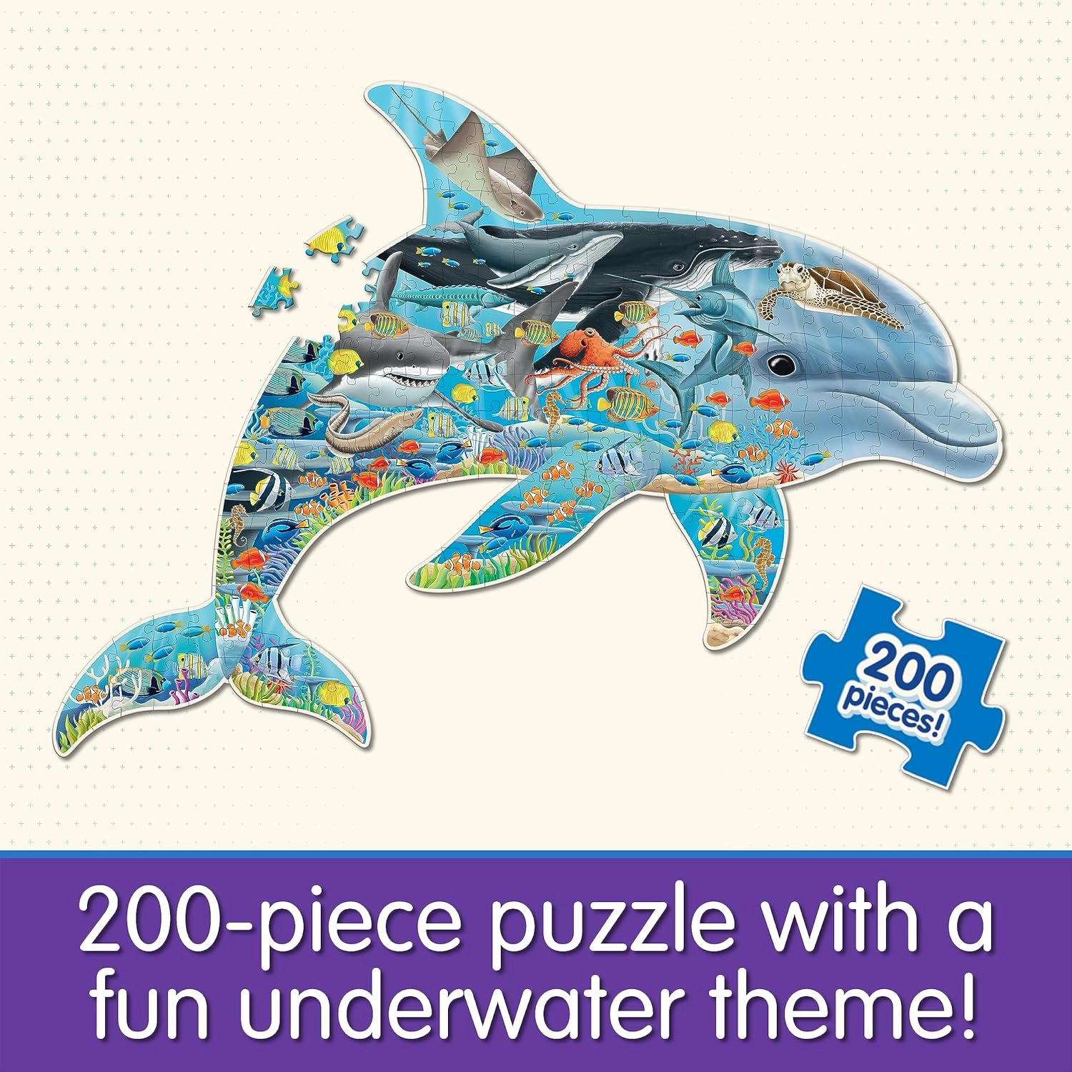 The Learning Journey: Wildlife World - Sea Life Puzzle - 200pcs Challenging Jigsaw Puzzles - Intellectual Game Learning Education Kids Age 6-12