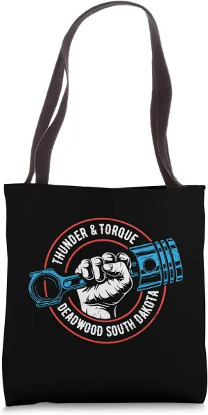 Thunder and Torque Deadwood SD Fist with Piston Design Tote Bag