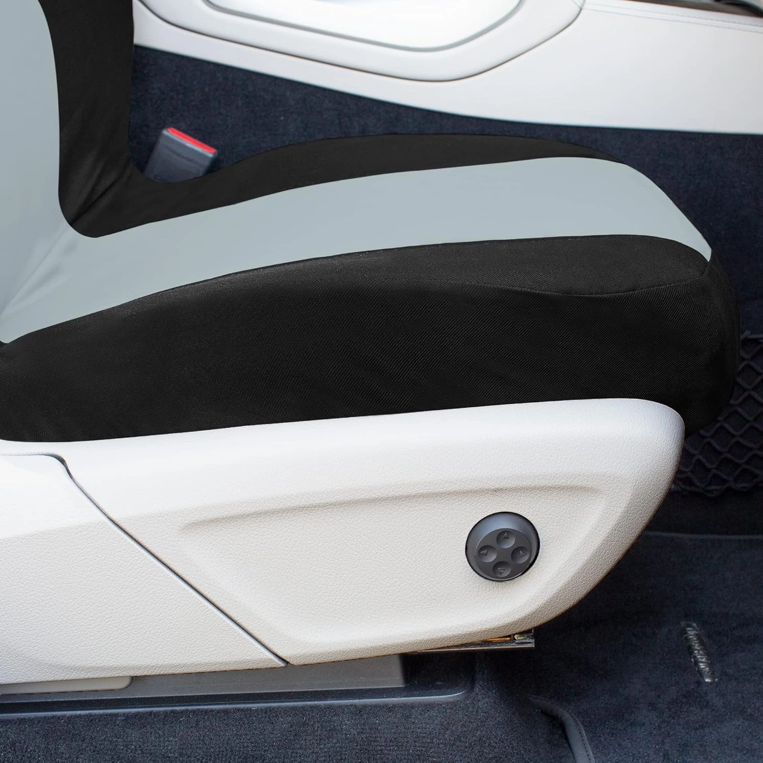 TLH Universal Fit Automotive Seat Covers Gray Black Cloth Car Seat Covers Full Set, Car Seat Protector Interior Accessories Classic Flat Cloth Car Seat Covers fit for Most Cars, Trucks, SUVs or Vans