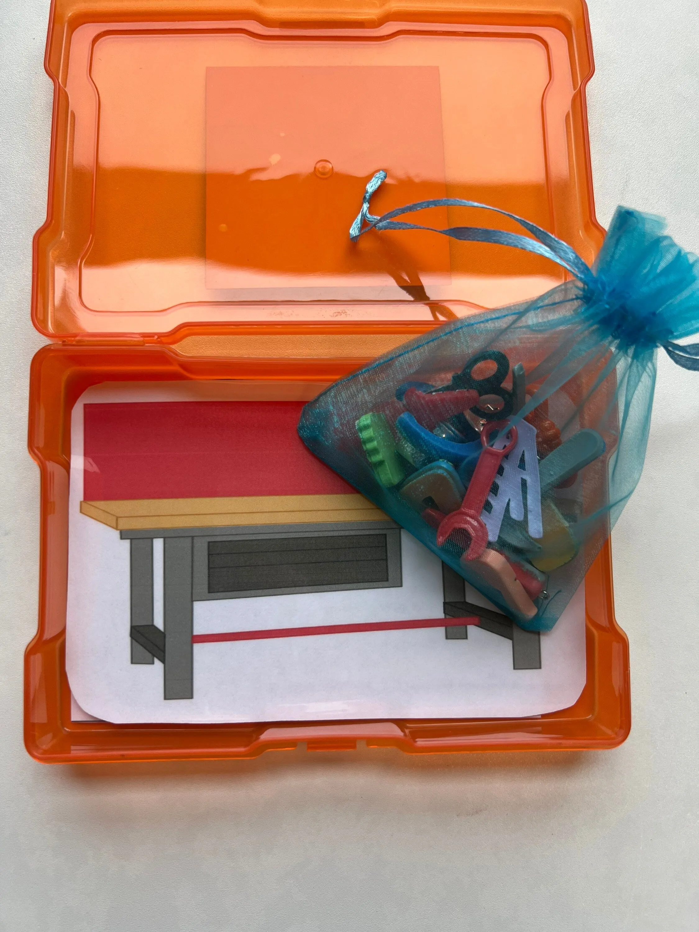 TOOLS Theme Mini Objects Kit-TOOL Theme Trinkets-Task Box for Learning & Play-Speech Therapy Mini Objects-Theme Learning-Theme Therapy