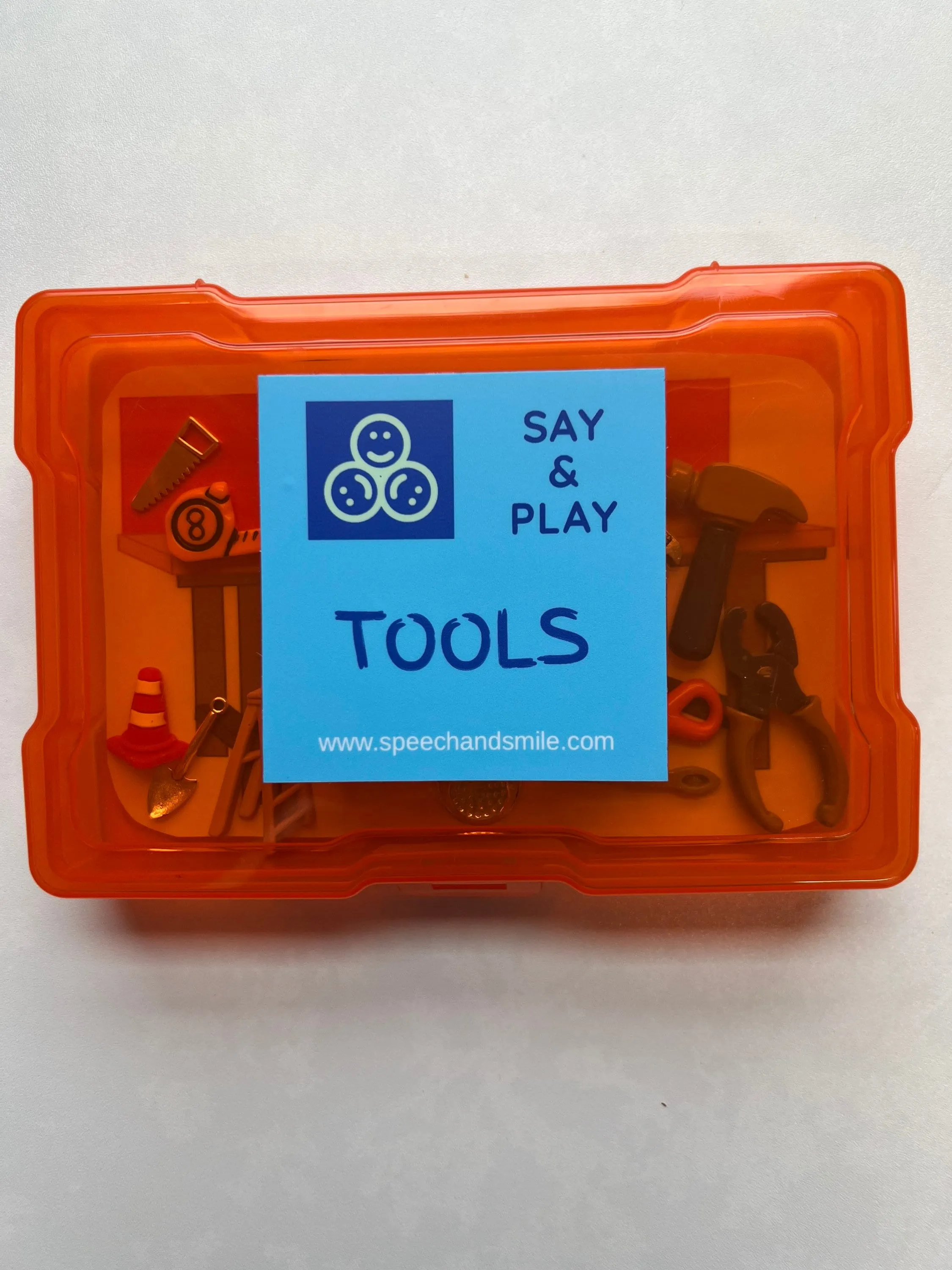 TOOLS Theme Mini Objects Kit-TOOL Theme Trinkets-Task Box for Learning & Play-Speech Therapy Mini Objects-Theme Learning-Theme Therapy