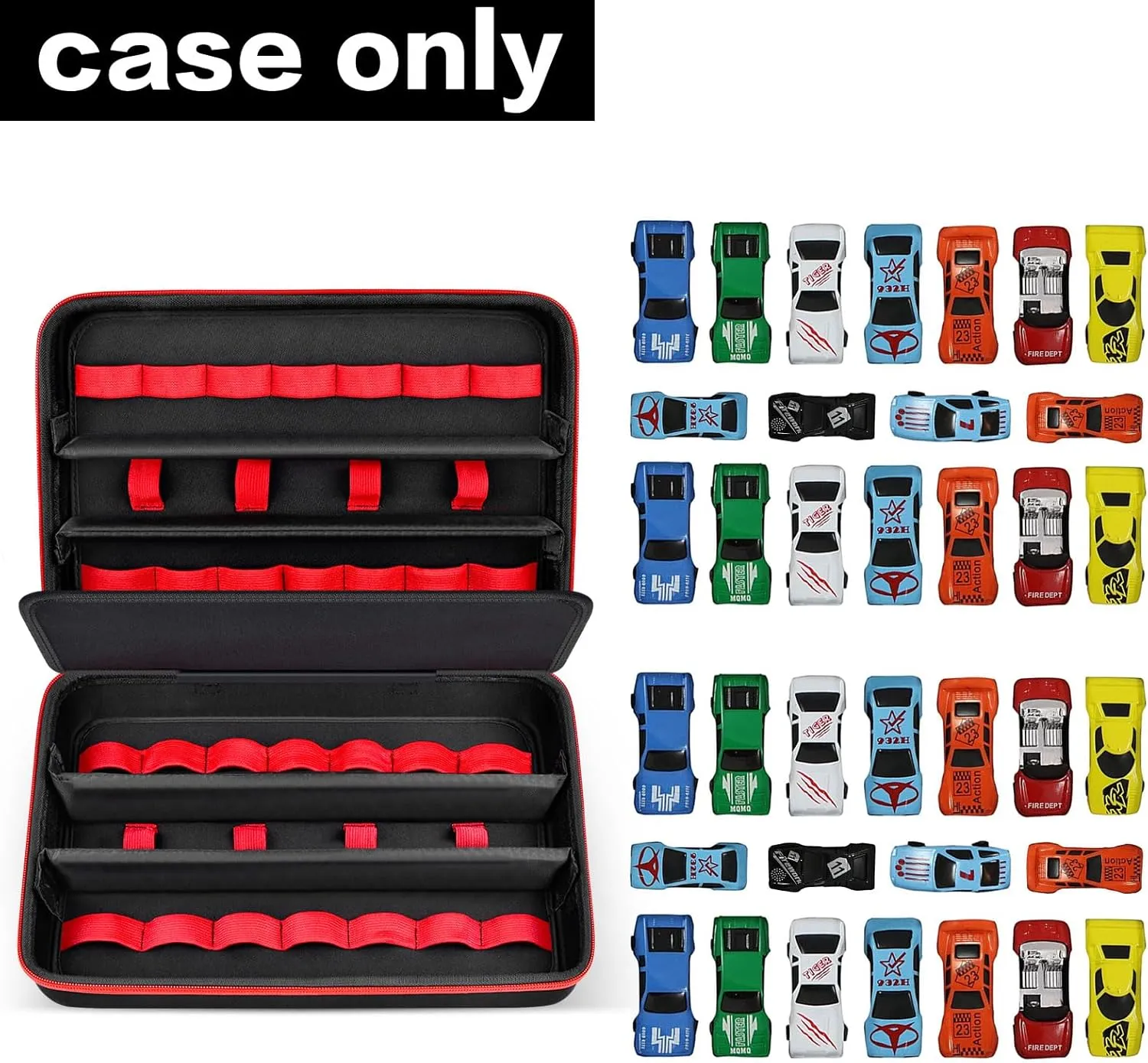 Toy Storage Organizer Case Compatible with Hot Wheels Car, for Matchbox Cars, Portable Carrying Container Carrier Holder Fit for 36 Toys Car (Box Only)