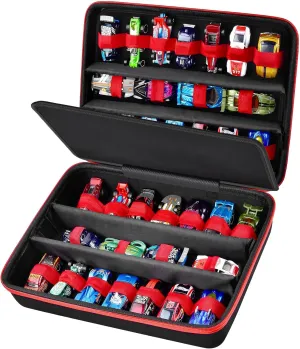 Toy Storage Organizer Case Compatible with Hot Wheels Car, for Matchbox Cars, Portable Carrying Container Carrier Holder Fit for 36 Toys Car (Box Only)