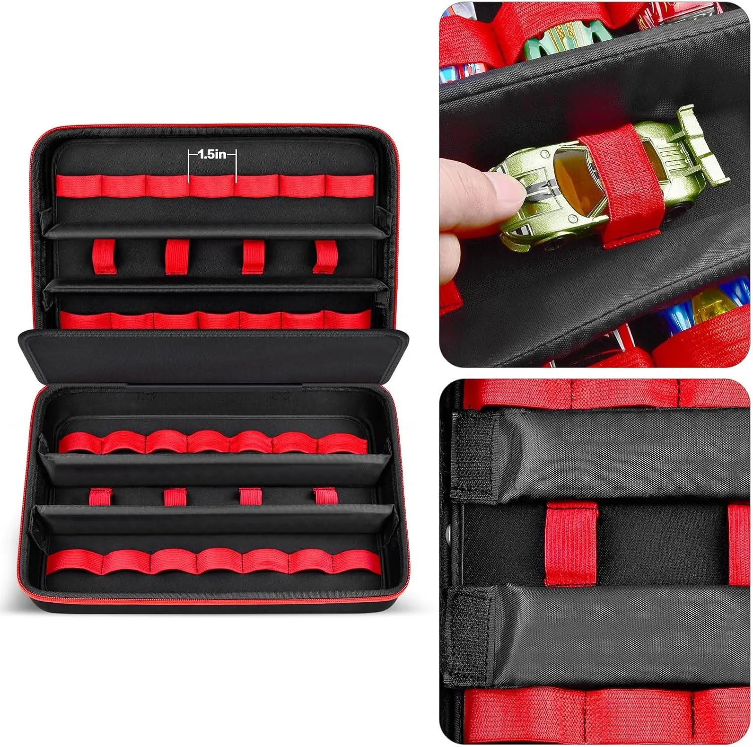 Toy Storage Organizer Case Compatible with Hot Wheels Car, for Matchbox Cars, Portable Carrying Container Carrier Holder Fit for 36 Toys Car (Box Only)