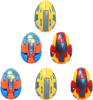 Toyvian 6pcs Dinosaur Deformation Egg Toy Simulation Dinosaur Models for Transforming Animal Playset Lifelike Design for Indoor and Outdoor Fun Light and Portable