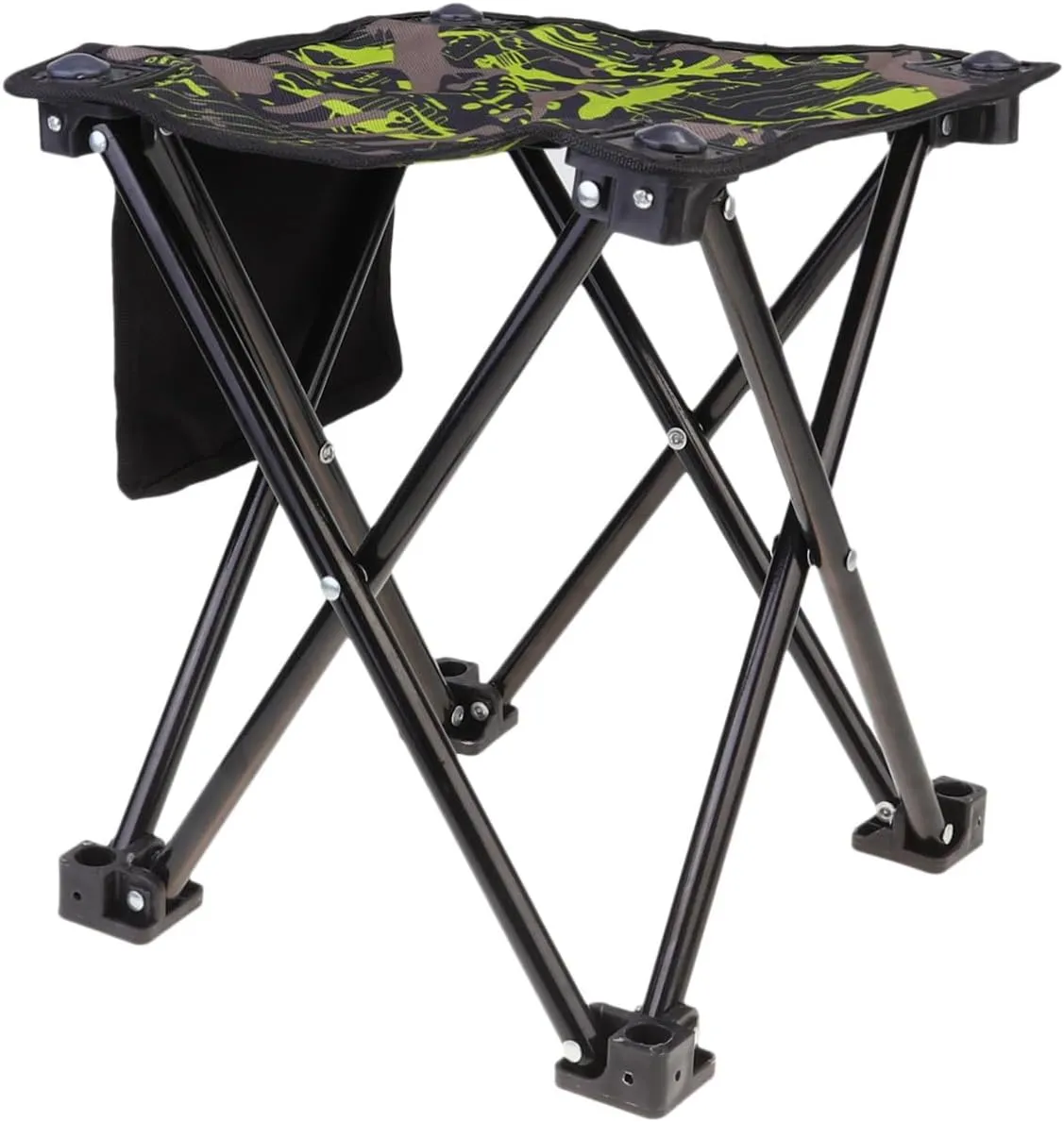 Toyvian Portable Folding Stool for Camping Fishing and Outdoor Activities Lightweight Stainless Steel Seat with Air Permeable Convenient Collapsible Design for and Transport