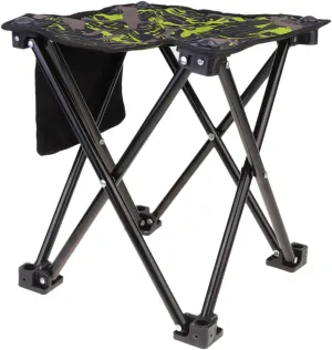 Toyvian Portable Folding Stool for Camping Fishing and Outdoor Activities Lightweight Stainless Steel Seat with Air Permeable Convenient Collapsible Design for and Transport