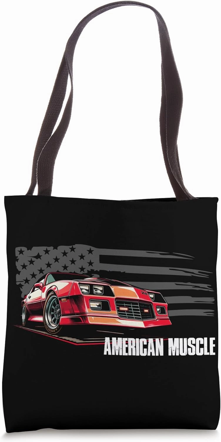 Trans Am American Muscle Classic Car Drag Racing Horse Power Tote Bag