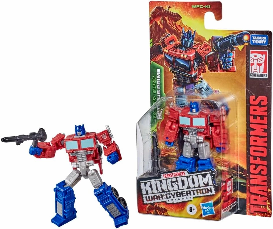 Transformers Toys Generations War for Cybertron: Kingdom Core Class WFC-K1 Optimus Prime Action Figure - Kids Ages 8 and Up, 3.5-inch