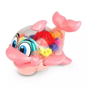 Transparent 3D Dolphin Toy 360 Degree Rotation Delphine Sound and Lightening Toy