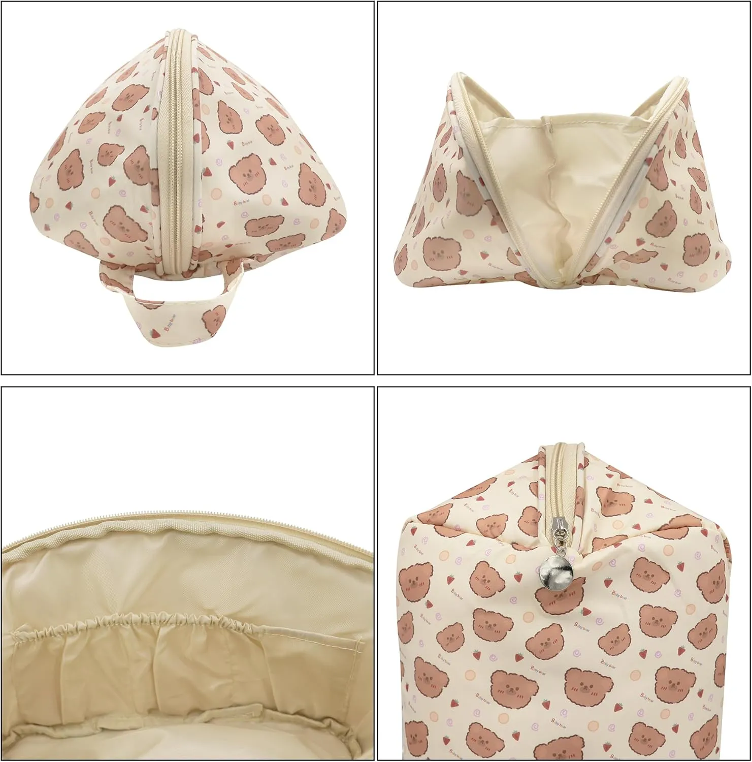 Travel Underwear Organizer Bag Multifunctional Travel Bra Underwear Storage Bag Portable Socks Lingerie Pouch,Bear
