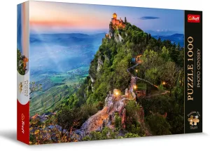 Trefl Cesta Tower, San Marino 1000 Jigsaw Puzzle Premium Plus Photo Odyssey 27"x19" Unique Photographic Series, Perfect Matching of Elements, for Adults and Children from 12 Years Old
