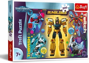 Trefl Transformers Red 200 Piece Jigsaw Puzzle Transformers 19"x13" Print, DIY Puzzle, Creative Fun, Classic Jigsaw for Adults and Children from 7 Years Old