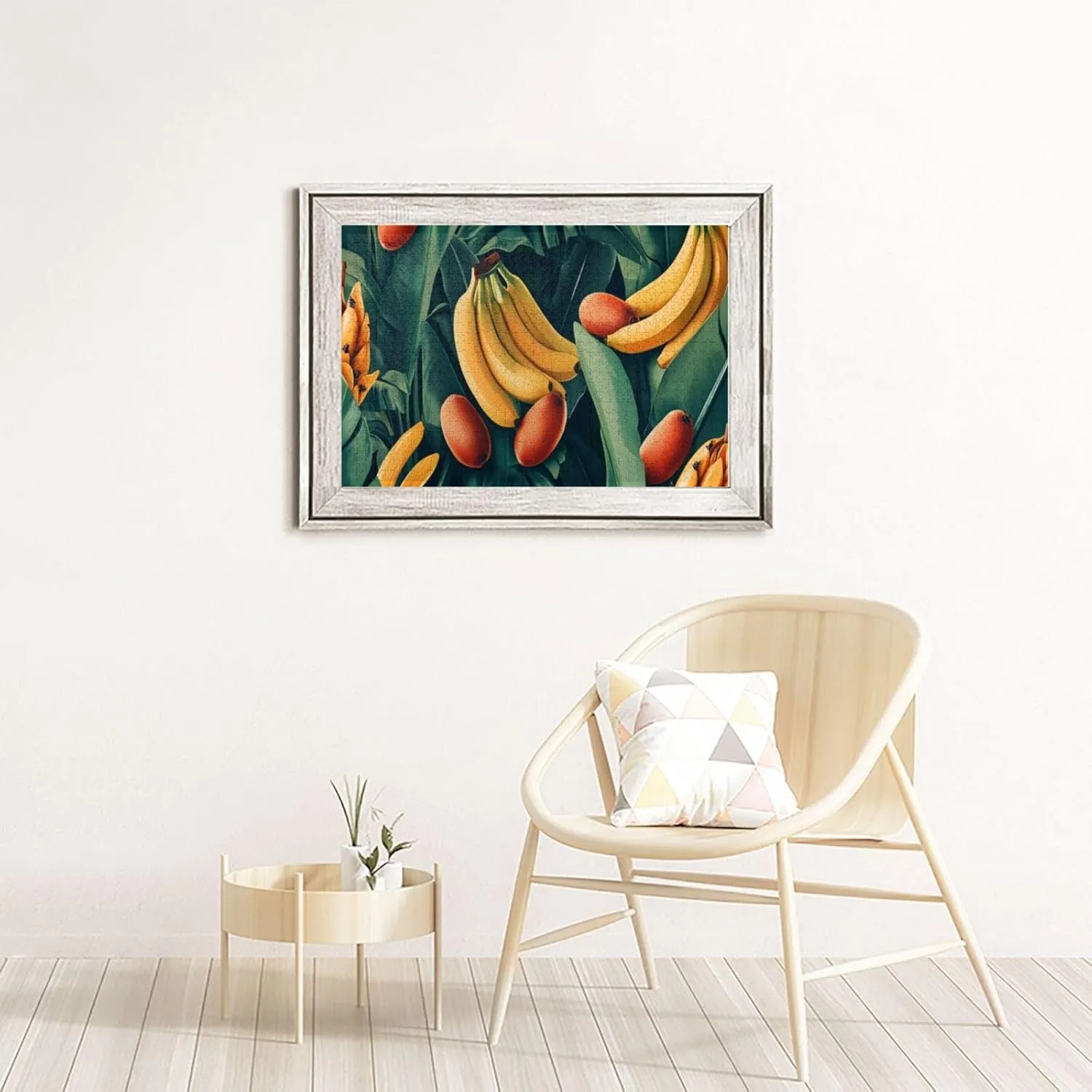 Tropical Banana and Kiwi Fruit, 1000 Pcs Adult Wooden Jigsaw Puzzles,Jungle Challenge to Relieve Pressure，Let Your Imagination Run Wild，Party Events to Bring People Closer Together