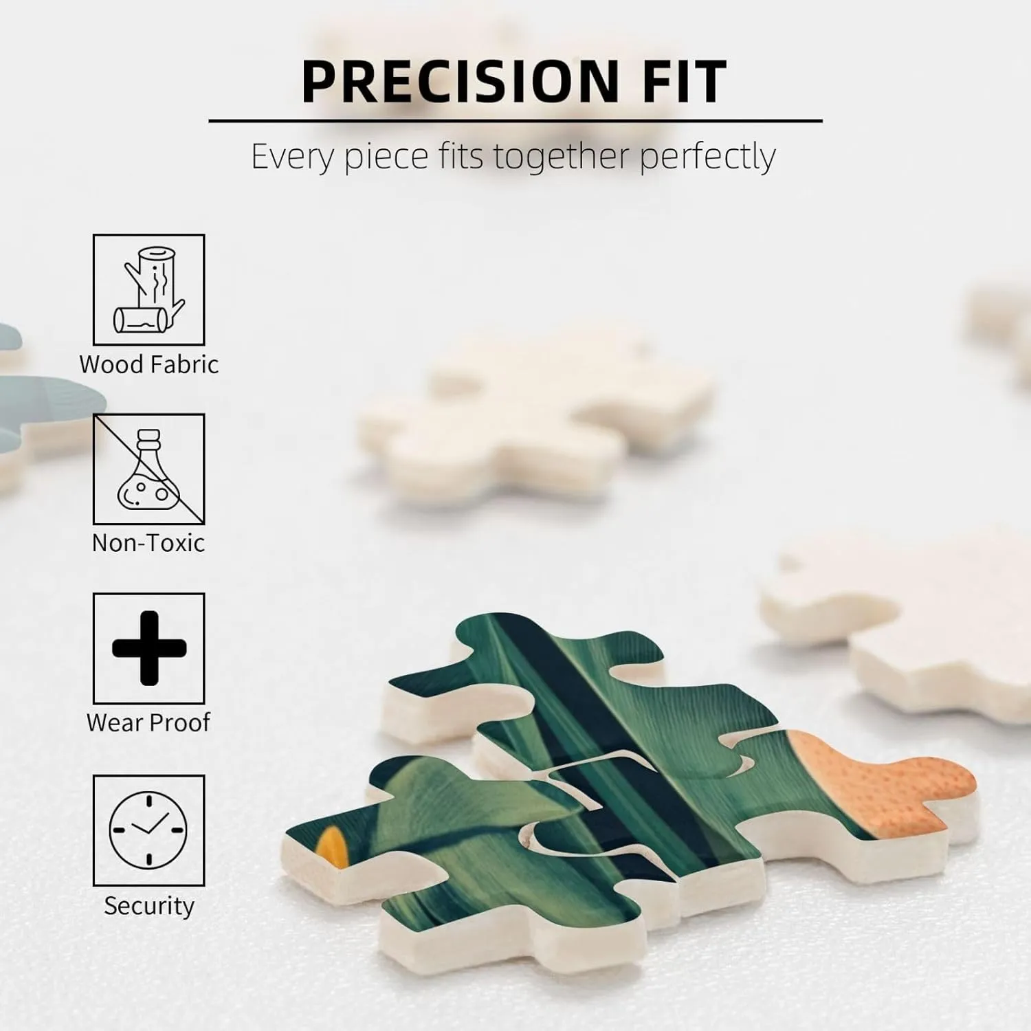 Tropical Banana and Kiwi Fruit, 1000 Pcs Adult Wooden Jigsaw Puzzles,Jungle Challenge to Relieve Pressure，Let Your Imagination Run Wild，Party Events to Bring People Closer Together