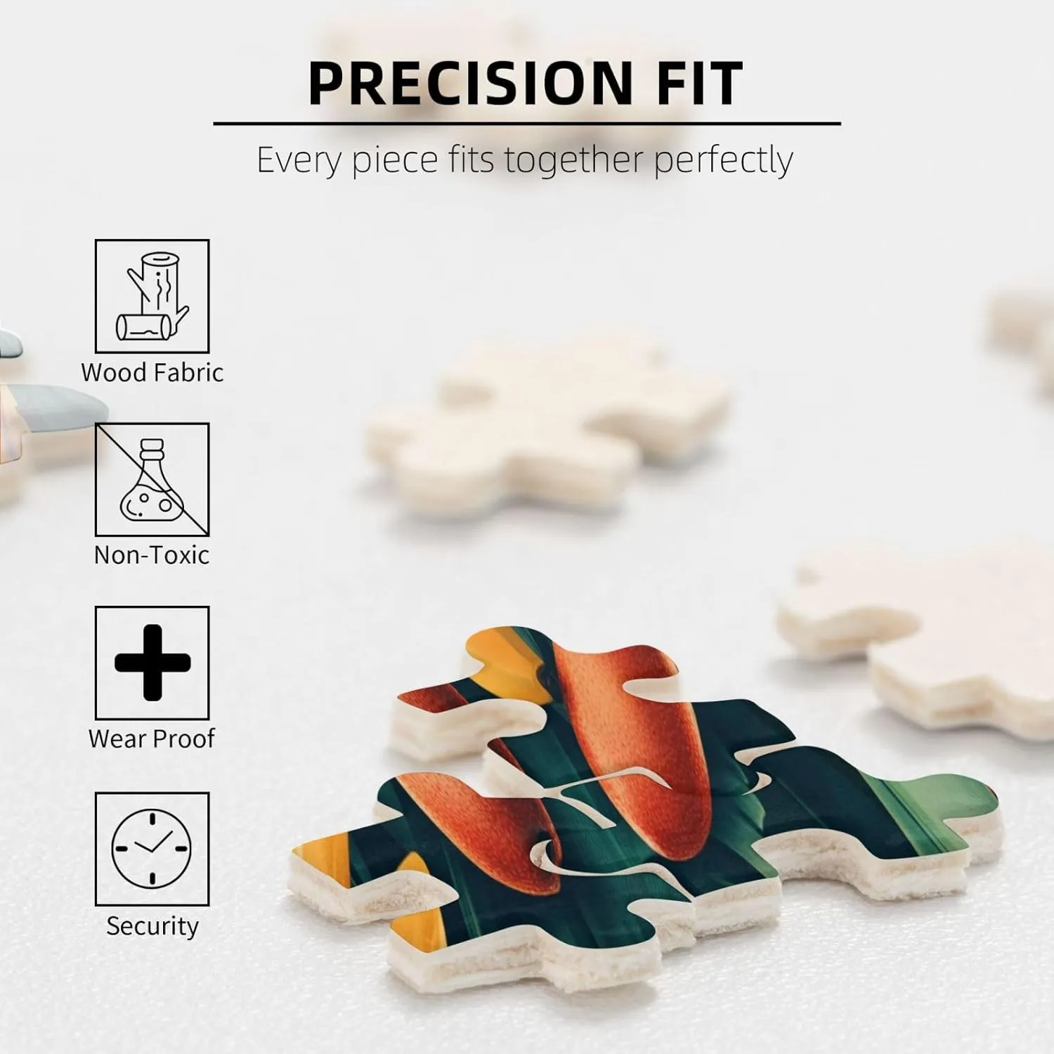 Tropical Banana and Kiwi Fruit, 500 Pcs Adult Wooden Jigsaw Puzzles,Jungle Challenge to Relieve Pressure，Let Your Imagination Run Wild，Party Events to Bring People Closer Together