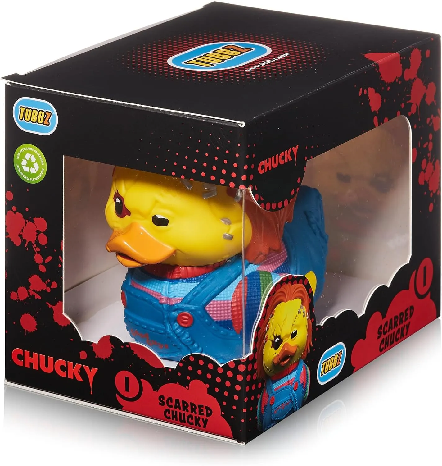 TUBBZ Boxed Edition Scarred Chucky Collectible Vinyl Rubber Duck Figure - Official Chucky Merchandise - TV, Movies & Video Games