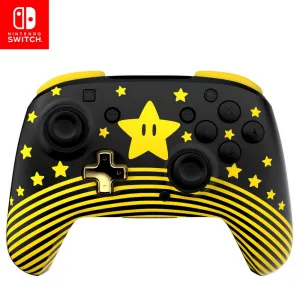Turtle Beach Rematch Wireless Nintendo Switch Pro Controller: Officially Licensed for Nintendo Switch/Lite/OLED Models, Mappable Buttons, Glow in the Dark, Rechargeable Battery Power, Super Mario Star