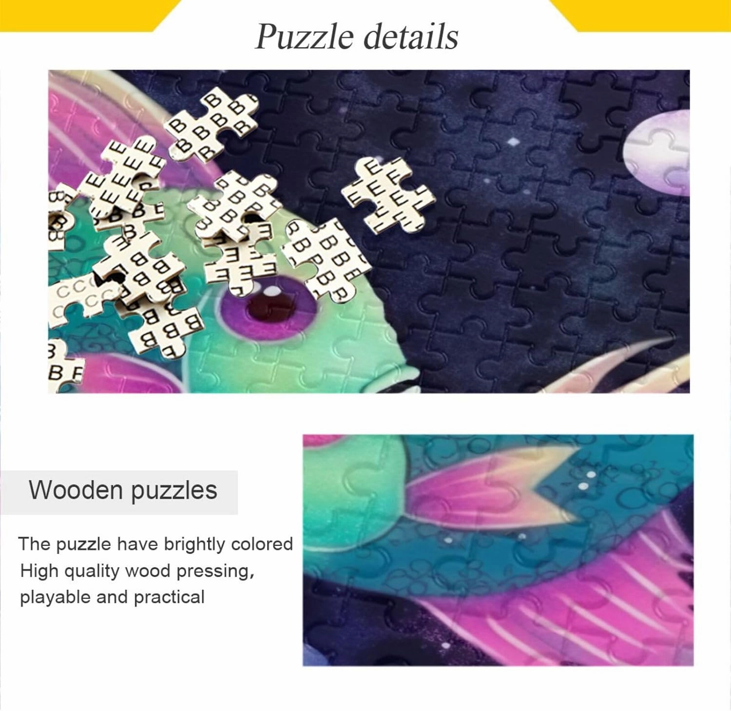 Two Colorful Fish Jigsaw Puzzle for Adults Teenagers, 1000PCS Entertainment Puzzles Large Challenging Game Gift