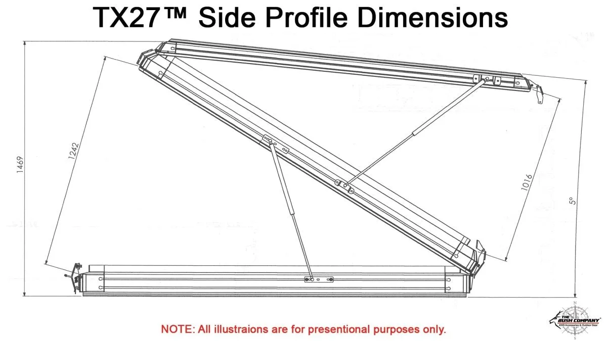 TX27 Hardshell Rooftop Tent 1.4 Double Pop - The Bush Company