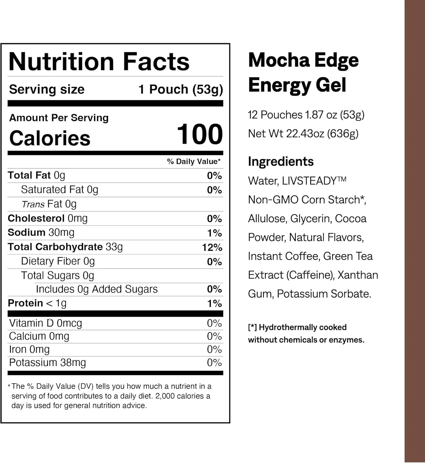 UCAN Edge Energy Gel Shots, Mocha   Caffeine (12, 2 Ounce Packets) for Running, Training, Workouts, Fitness, Cycling, Crossfit | Sugar-Free, Vegan, & Keto Friendly Energy