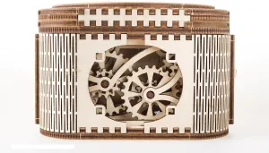 UGEARS Mechanical Models 3-D Wooden Puzzle - Treasure Box w/Key (Secret Hidden Puzzle) Idea Wood Puzzles for Adult