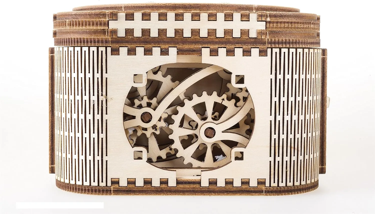 UGEARS Mechanical Models 3-D Wooden Puzzle - Treasure Box w/Key (Secret Hidden Puzzle) Idea Wood Puzzles for Adult