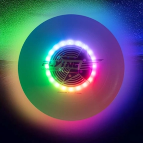 Ultimate LED Flying Disc - 16 Million Color RGB, 7 Dynamic Modes, 7 Colors, Rechargeable, Waterproof, Cool Birthday & Camping Gift for Men/Boys/Teens/Kids, 10.75in, 175g frisbees