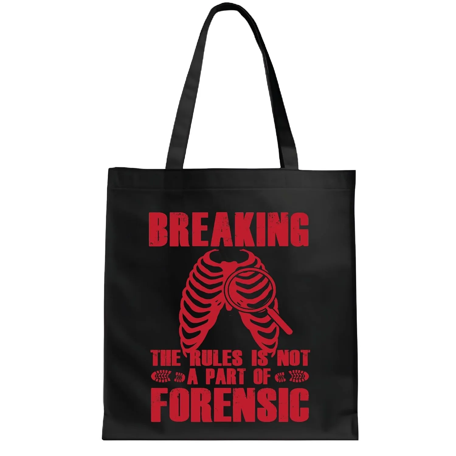 Unconventional Approach Embrace Your Inner with Forensic Science and Investigation Navy Black Multicolor Canvas Tote Bag
