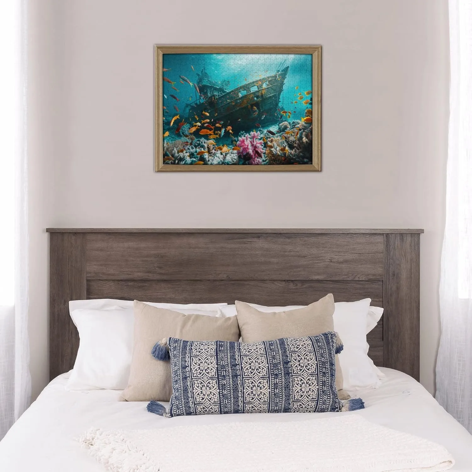 Underwater shipwrecks and Fish Puzzles for Adults 500 Pieces,Funny shipwrecks and Fish 500 Piece Wooden Puzzle,Adults Challenging Puzzle Perfect for Game Nights,Gift for Puzzle Enthusiast